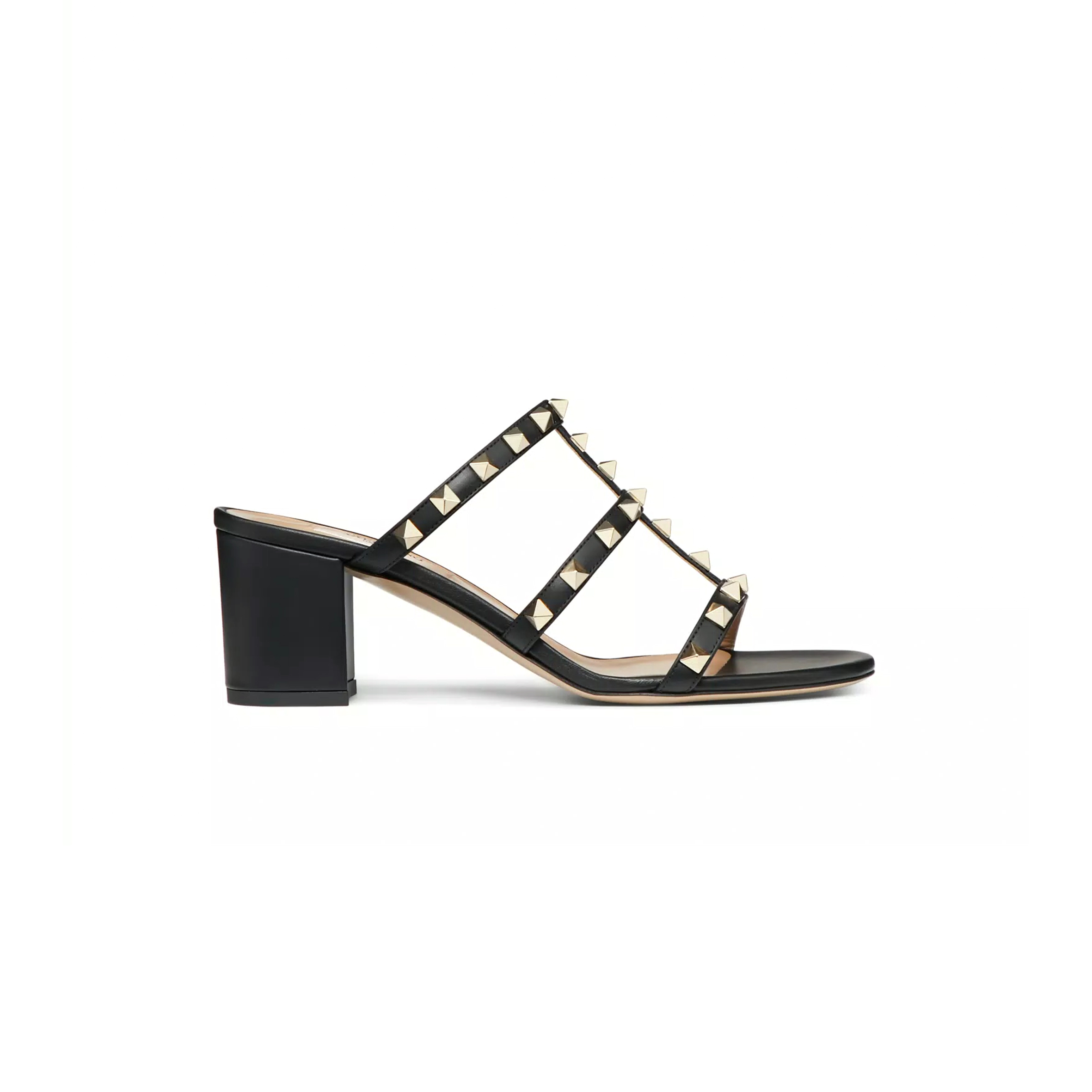 VALENTINO ROCKSTUD CALFSKIN LEATHER SLIDE SANDAL 60 MM 5W2S0C47VOD_0NO VALENTINO ROCKSTUD CALFSKIN LEATHER SLIDE SANDAL 60 MM 5W2S0C47VOD_0NO